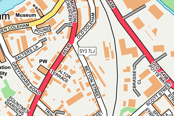 SY3 7LJ map - OS OpenMap – Local (Ordnance Survey) SY3 7LJ map - OS OpenMap – Local (Ordnance Survey)