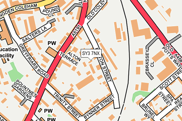 SY3 7NX map - OS OpenMap – Local (Ordnance Survey) SY3 7NX map - OS OpenMap – Local (Ordnance Survey)