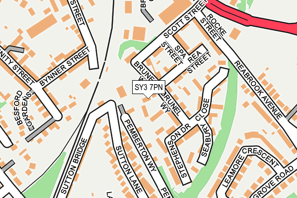 SY3 7PN map - OS OpenMap – Local (Ordnance Survey) SY3 7PN map - OS OpenMap – Local (Ordnance Survey)