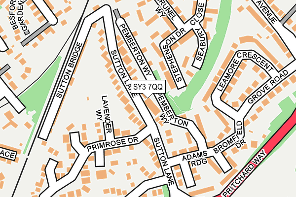 SY3 7QQ map - OS OpenMap – Local (Ordnance Survey) SY3 7QQ map - OS OpenMap – Local (Ordnance Survey)