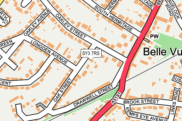 SY3 7RS map - OS OpenMap – Local (Ordnance Survey) SY3 7RS map - OS OpenMap – Local (Ordnance Survey)