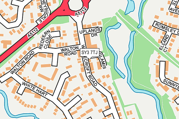 SY3 7TJ map - OS OpenMap – Local (Ordnance Survey) SY3 7TJ map - OS OpenMap – Local (Ordnance Survey)