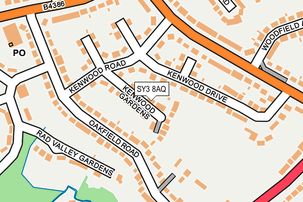 SY3 8AQ map - OS OpenMap – Local (Ordnance Survey) SY3 8AQ map - OS OpenMap – Local (Ordnance Survey)