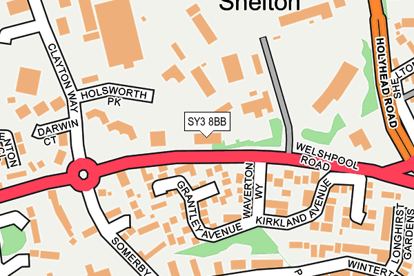 SY3 8BB map - OS OpenMap – Local (Ordnance Survey) SY3 8BB map - OS OpenMap – Local (Ordnance Survey)
