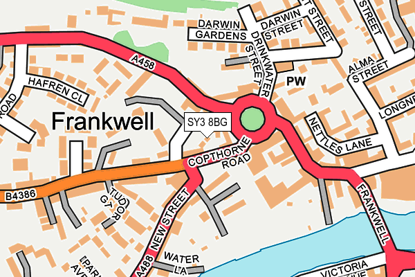 SY3 8BG map - OS OpenMap – Local (Ordnance Survey) SY3 8BG map - OS OpenMap – Local (Ordnance Survey)