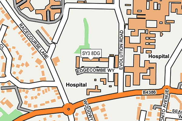 SY3 8DG map - OS OpenMap – Local (Ordnance Survey) SY3 8DG map - OS OpenMap – Local (Ordnance Survey)