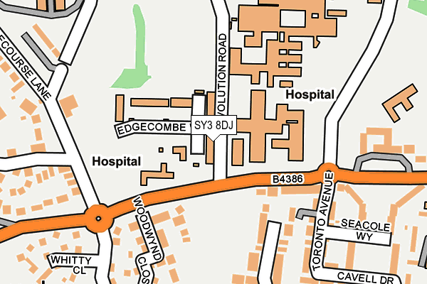 SY3 8DJ map - OS OpenMap – Local (Ordnance Survey) SY3 8DJ map - OS OpenMap – Local (Ordnance Survey)