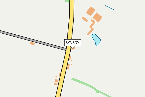 SY3 8DY map - OS OpenMap – Local (Ordnance Survey) SY3 8DY map - OS OpenMap – Local (Ordnance Survey)
