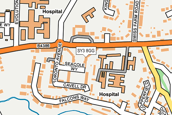 SY3 8GG map - OS OpenMap – Local (Ordnance Survey) SY3 8GG map - OS OpenMap – Local (Ordnance Survey)