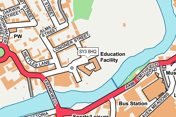 SY3 8HQ map - OS OpenMap – Local (Ordnance Survey) SY3 8HQ map - OS OpenMap – Local (Ordnance Survey)