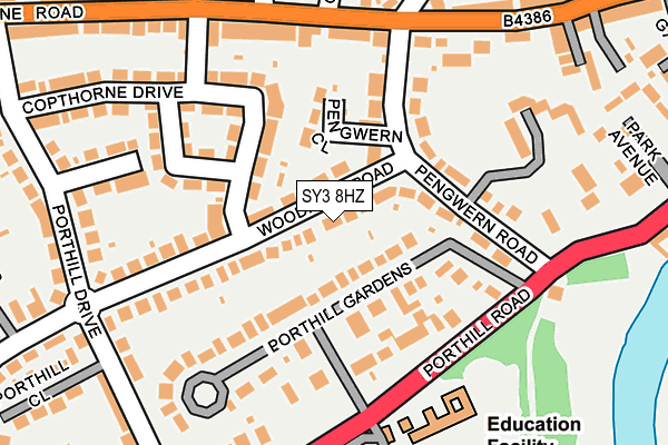 SY3 8HZ map - OS OpenMap – Local (Ordnance Survey) SY3 8HZ map - OS OpenMap – Local (Ordnance Survey)