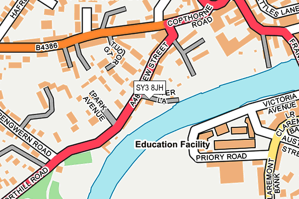 SY3 8JH map - OS OpenMap – Local (Ordnance Survey) SY3 8JH map - OS OpenMap – Local (Ordnance Survey)