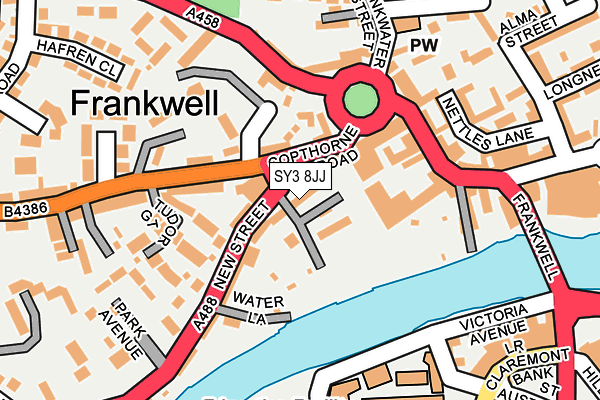 SY3 8JJ map - OS OpenMap – Local (Ordnance Survey) SY3 8JJ map - OS OpenMap – Local (Ordnance Survey)