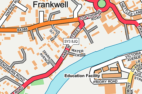 SY3 8JQ map - OS OpenMap – Local (Ordnance Survey) SY3 8JQ map - OS OpenMap – Local (Ordnance Survey)
