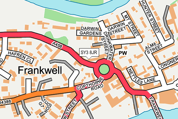 SY3 8JR map - OS OpenMap – Local (Ordnance Survey) SY3 8JR map - OS OpenMap – Local (Ordnance Survey)