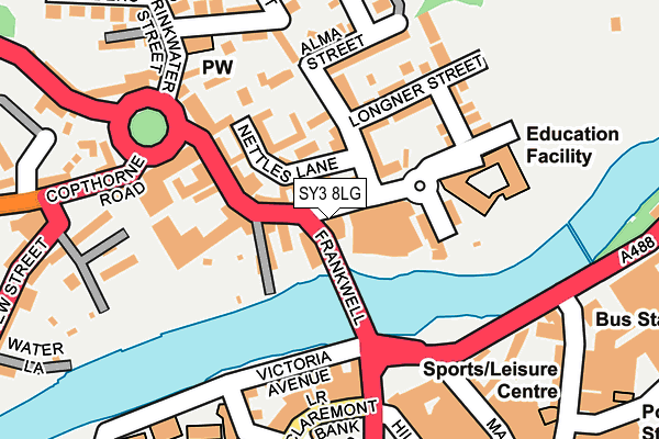 SY3 8LG map - OS OpenMap – Local (Ordnance Survey) SY3 8LG map - OS OpenMap – Local (Ordnance Survey)