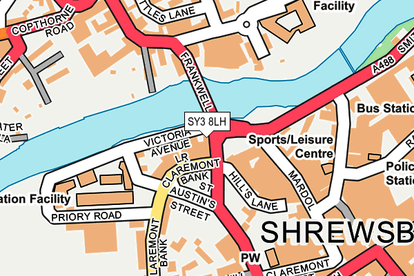 SY3 8LH map - OS OpenMap – Local (Ordnance Survey) SY3 8LH map - OS OpenMap – Local (Ordnance Survey)