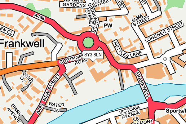 SY3 8LN map - OS OpenMap – Local (Ordnance Survey) SY3 8LN map - OS OpenMap – Local (Ordnance Survey)