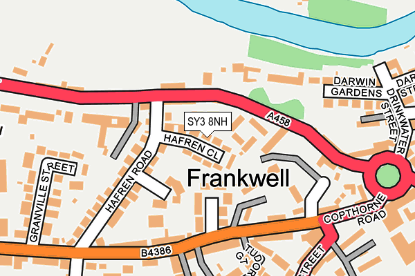 SY3 8NH map - OS OpenMap – Local (Ordnance Survey) SY3 8NH map - OS OpenMap – Local (Ordnance Survey)