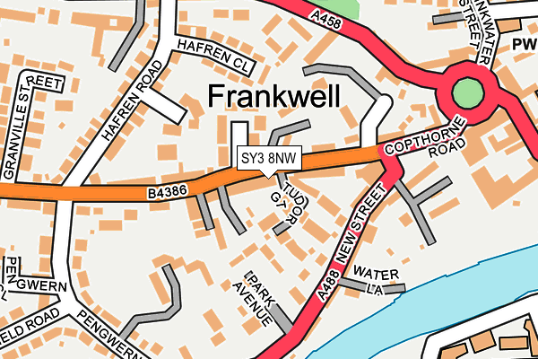 SY3 8NW map - OS OpenMap – Local (Ordnance Survey)