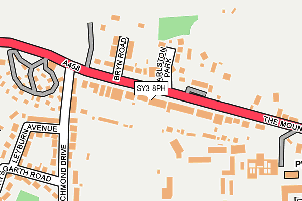 SY3 8PH map - OS OpenMap – Local (Ordnance Survey) SY3 8PH map - OS OpenMap – Local (Ordnance Survey)