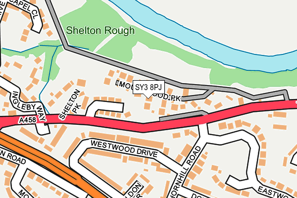 SY3 8PJ map - OS OpenMap – Local (Ordnance Survey) SY3 8PJ map - OS OpenMap – Local (Ordnance Survey)