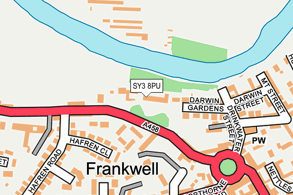 SY3 8PU map - OS OpenMap – Local (Ordnance Survey) SY3 8PU map - OS OpenMap – Local (Ordnance Survey)