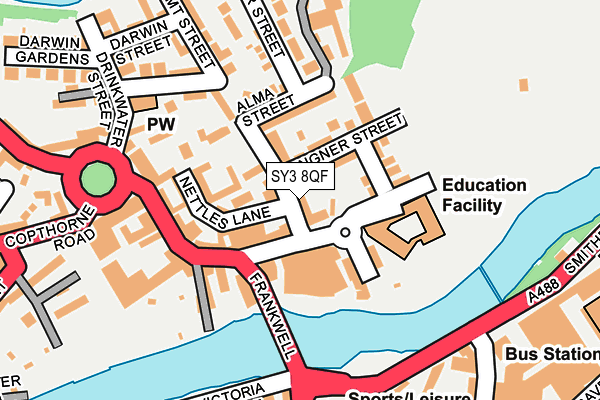 SY3 8QF map - OS OpenMap – Local (Ordnance Survey) SY3 8QF map - OS OpenMap – Local (Ordnance Survey)