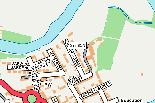 SY3 8QN map - OS OpenMap – Local (Ordnance Survey) SY3 8QN map - OS OpenMap – Local (Ordnance Survey)