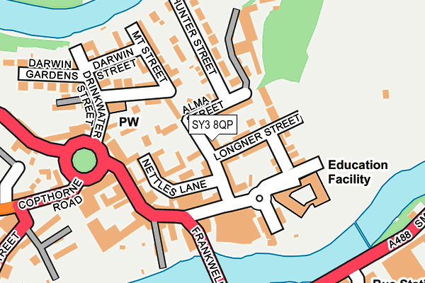 SY3 8QP map - OS OpenMap – Local (Ordnance Survey) SY3 8QP map - OS OpenMap – Local (Ordnance Survey)