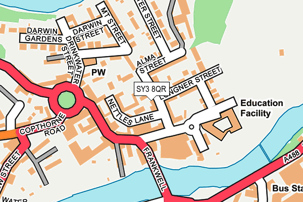 SY3 8QR map - OS OpenMap – Local (Ordnance Survey) SY3 8QR map - OS OpenMap – Local (Ordnance Survey)