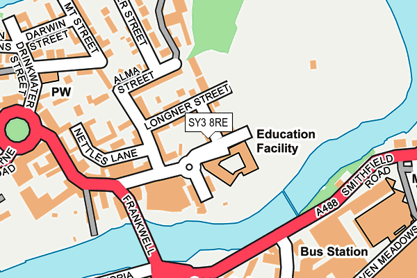 SY3 8RE map - OS OpenMap – Local (Ordnance Survey) SY3 8RE map - OS OpenMap – Local (Ordnance Survey)