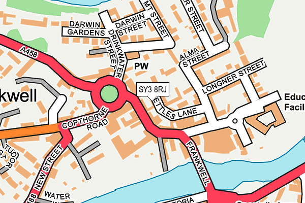 SY3 8RJ map - OS OpenMap – Local (Ordnance Survey) SY3 8RJ map - OS OpenMap – Local (Ordnance Survey)