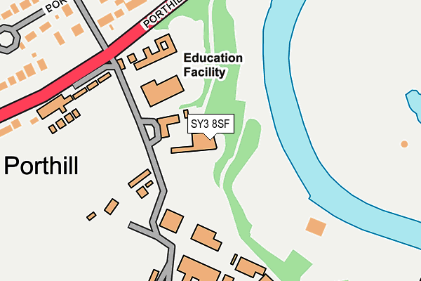 SY3 8SF map - OS OpenMap – Local (Ordnance Survey) SY3 8SF map - OS OpenMap – Local (Ordnance Survey)
