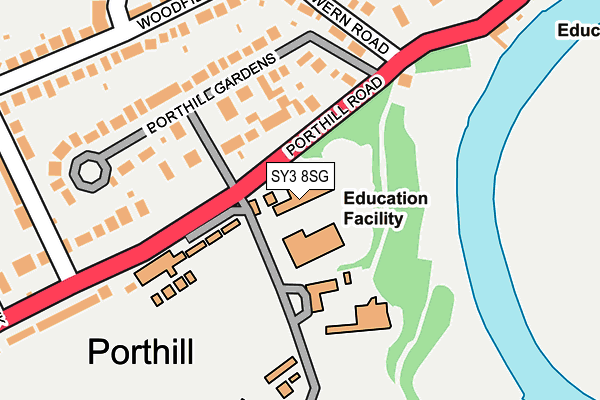 SY3 8SG map - OS OpenMap – Local (Ordnance Survey) SY3 8SG map - OS OpenMap – Local (Ordnance Survey)