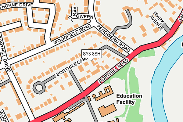 SY3 8SH map - OS OpenMap – Local (Ordnance Survey) SY3 8SH map - OS OpenMap – Local (Ordnance Survey)