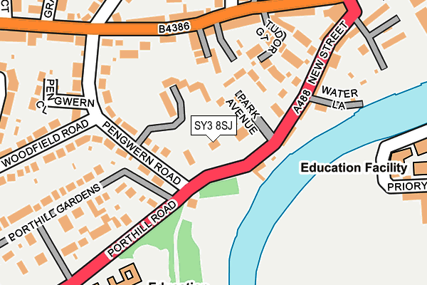 SY3 8SJ map - OS OpenMap – Local (Ordnance Survey) SY3 8SJ map - OS OpenMap – Local (Ordnance Survey)