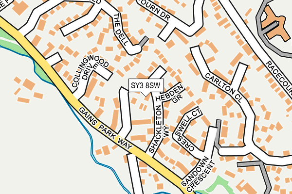 SY3 8SW map - OS OpenMap – Local (Ordnance Survey) SY3 8SW map - OS OpenMap – Local (Ordnance Survey)