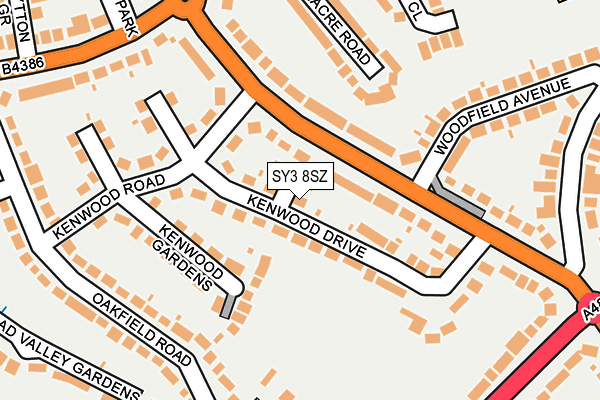SY3 8SZ map - OS OpenMap – Local (Ordnance Survey) SY3 8SZ map - OS OpenMap – Local (Ordnance Survey)