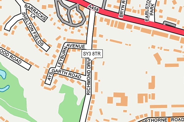 SY3 8TR map - OS OpenMap – Local (Ordnance Survey) SY3 8TR map - OS OpenMap – Local (Ordnance Survey)