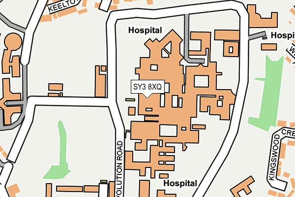 SY3 8XQ map - OS OpenMap – Local (Ordnance Survey) SY3 8XQ map - OS OpenMap – Local (Ordnance Survey)