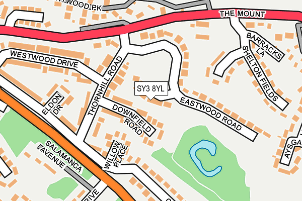 SY3 8YL map - OS OpenMap – Local (Ordnance Survey) SY3 8YL map - OS OpenMap – Local (Ordnance Survey)