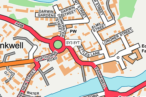 SY3 8YT map - OS OpenMap – Local (Ordnance Survey) SY3 8YT map - OS OpenMap – Local (Ordnance Survey)