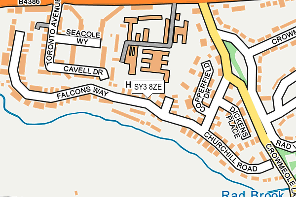 SY3 8ZE map - OS OpenMap – Local (Ordnance Survey) SY3 8ZE map - OS OpenMap – Local (Ordnance Survey)