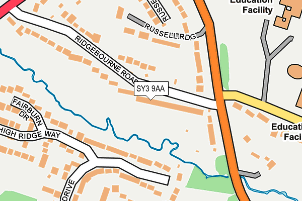 SY3 9AA map - OS OpenMap – Local (Ordnance Survey) SY3 9AA map - OS OpenMap – Local (Ordnance Survey)