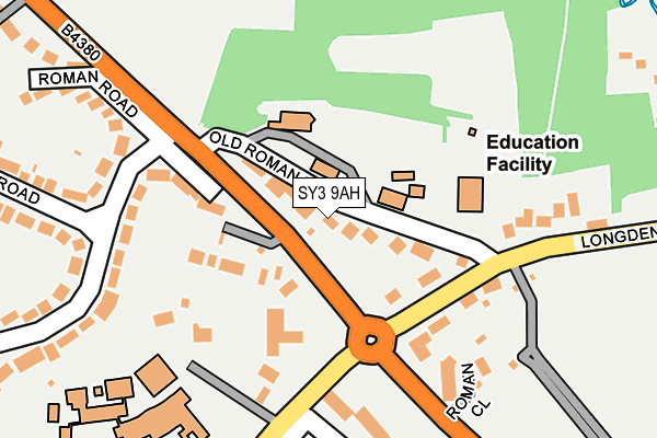 SY3 9AH map - OS OpenMap – Local (Ordnance Survey) SY3 9AH map - OS OpenMap – Local (Ordnance Survey)