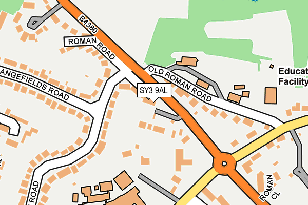 SY3 9AL map - OS OpenMap – Local (Ordnance Survey) SY3 9AL map - OS OpenMap – Local (Ordnance Survey)