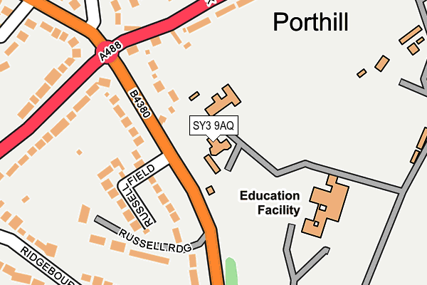 SY3 9AQ map - OS OpenMap – Local (Ordnance Survey) SY3 9AQ map - OS OpenMap – Local (Ordnance Survey)