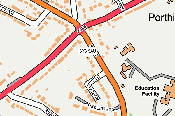 SY3 9AU map - OS OpenMap – Local (Ordnance Survey) SY3 9AU map - OS OpenMap – Local (Ordnance Survey)