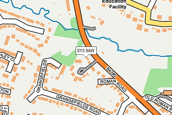 SY3 9AW map - OS OpenMap – Local (Ordnance Survey) SY3 9AW map - OS OpenMap – Local (Ordnance Survey)